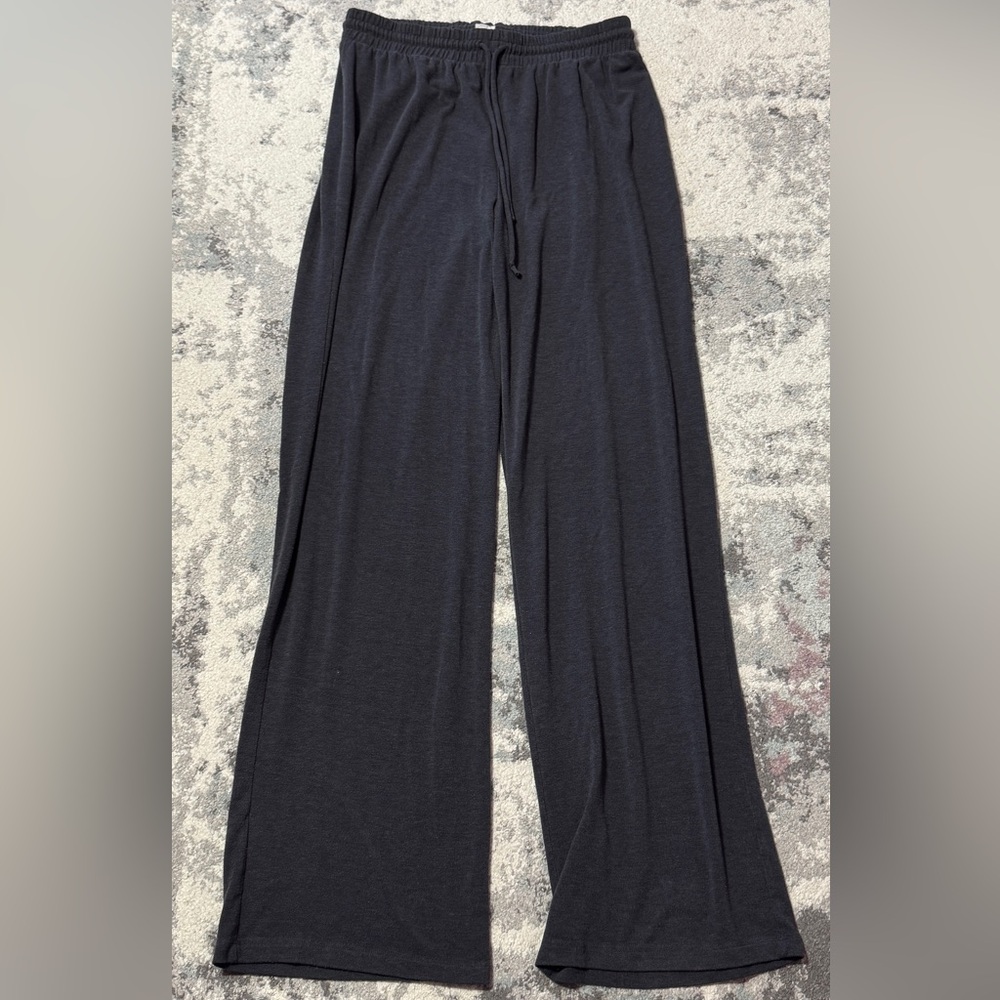 Wilfred Charcoal Ribbed Knit Pants